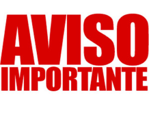 Aviso Importante